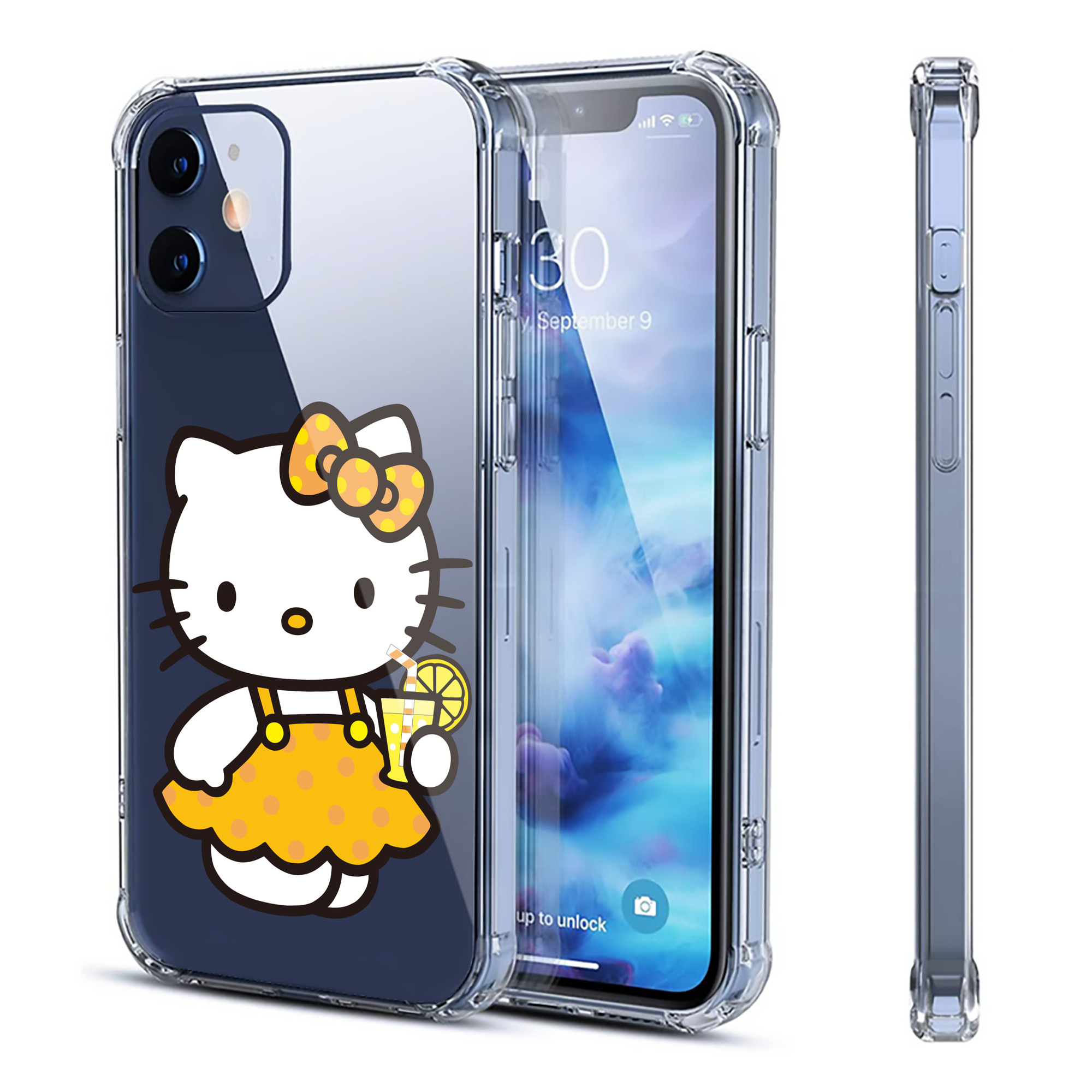 （画像用） Hello Kitty ハローキティ 【iPhone 12シリーズ対応】透明スマホケース（クリアソフトケース）